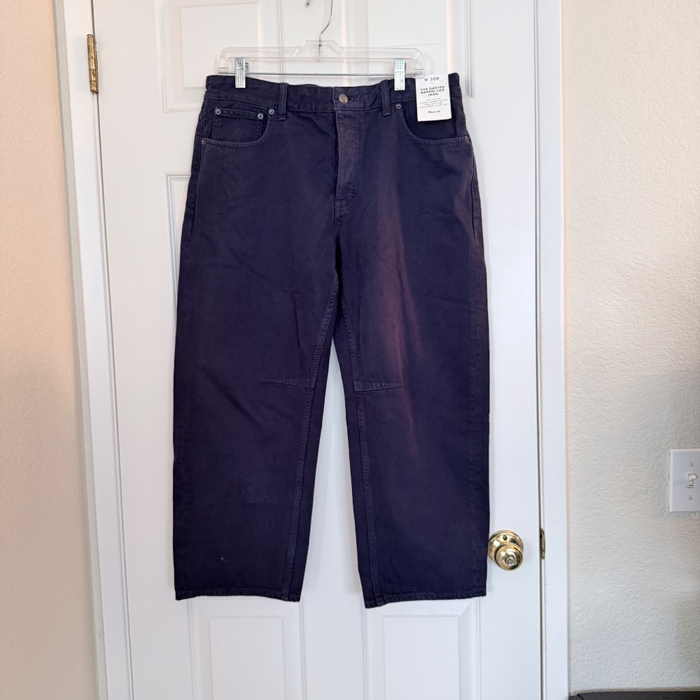 NWT Madewell Darted Barrel-Leg Jeans – Dark Rinse, Petite 31 (NW546) - Picture 2 of 5